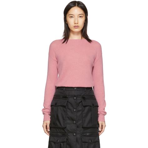 pink prada sweater|prada crew neck sweater.